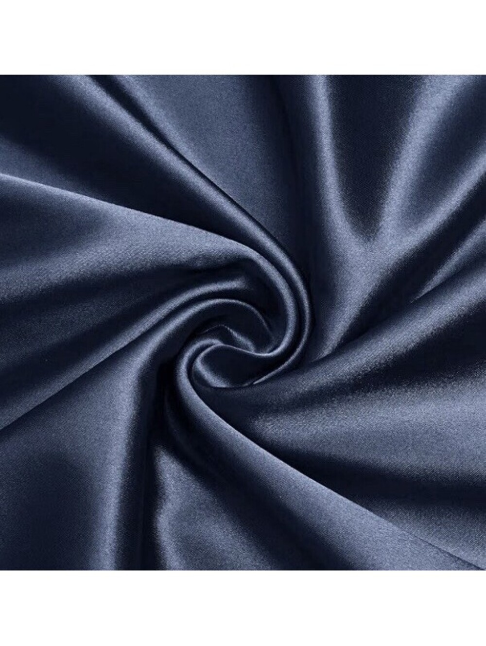 VACVELT Navy Blue /steel Blue Satin Fabric by The Yard 60 Inch Wide (3 Yards)